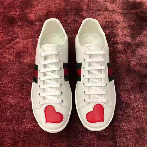 gucci sneakers with hearts